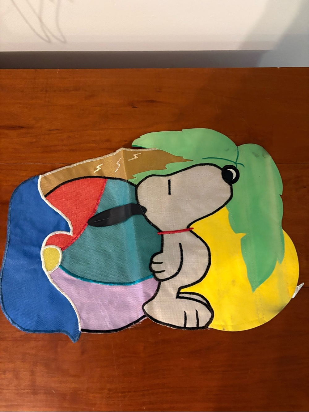 Snoopy Peanuts Tropical Beach Garden Flag Appliqué Nylon 15x11 - Picture 6 of 7